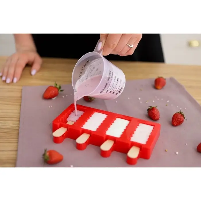 Форма для мороженого Доляна &laquo;Моника&raquo;, силикон, 19.5&times;11 см, 4 ячейки (6.7&times;3.2 см), МИКС