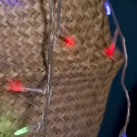 Гирлянда &laquo;Нить&raquo; 5 м с насадками &laquo;Игла&raquo;, IP20, прозрачная нить, 50 LED, свечение мульти, 8 режимов, 220 В