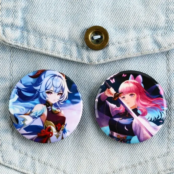 Значки закатные «Аниме девочки», 38 мм, МИКС Значки закатные «Аниме девочки», 38 мм, МИКС