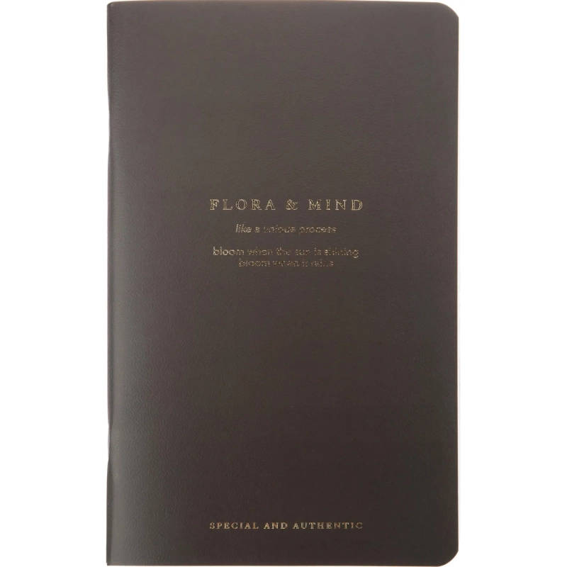 Блокнот BS, 130х210мм, 48л.,линейка, скрепка. Flora, черный N4121