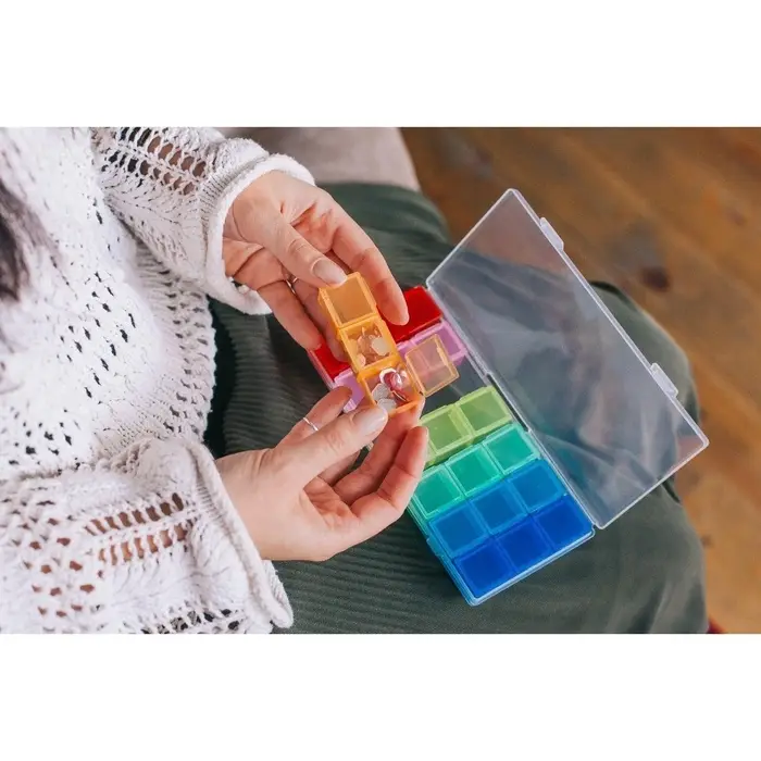 Органайзер для хранения мелочей, 21 ячейка, 19&times;8&times;2 см, МИКС