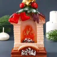Свеча фигурная "Новогодний камин" 5,5х9х15 см