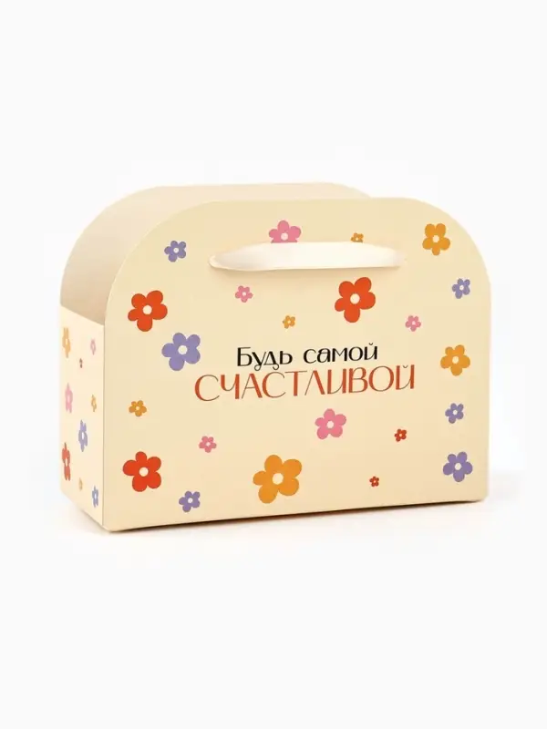 Коробка для цветов складная &laquo;Поздравляю&raquo;, 17&times;13&times;7 см