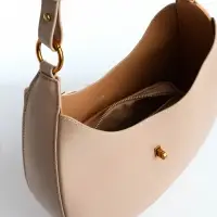 Сумка женская багет TEXTURA на молнии, 27&times;9&times;23 см, бежевая