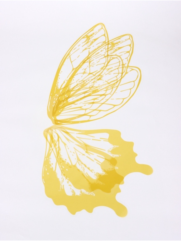 Декор флористический для букетов,  Декор флористический для букетов, "Крылья бабочки", золотая, 50х56 см