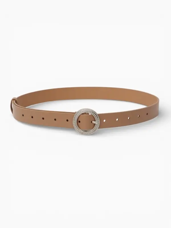 Ремень женский, 1 прокол, 3.5&times;110 см, без винта, бежевый