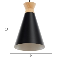 Светильник BayerLux 34861/1 E27 40Вт черный 14,5х14,5х21,5-121,5 см