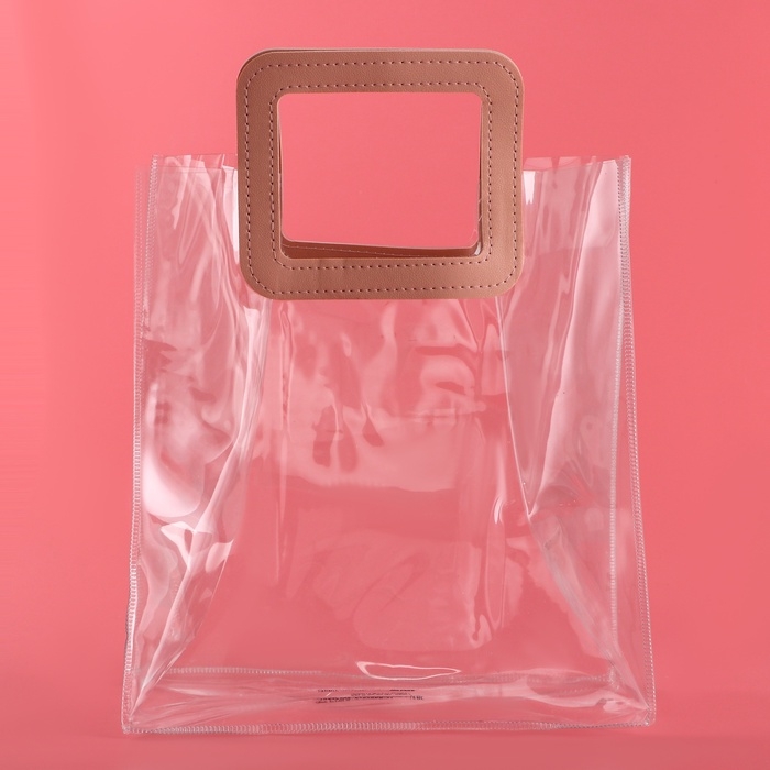 Пакет подарочный из ПВХ, розовый, 25 x 28 x 15 см Пакет подарочный из ПВХ, розовый, 25 x 28 x 15 см