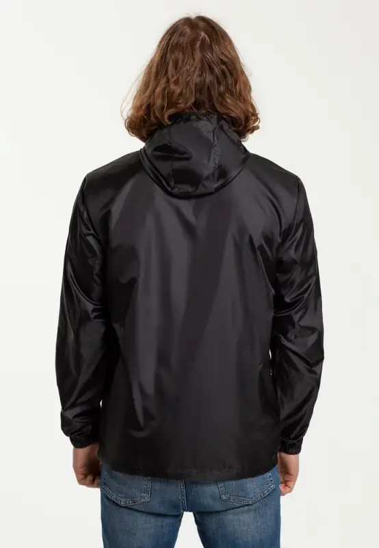 Ветровка мужская Fastplant черная, размер XXL