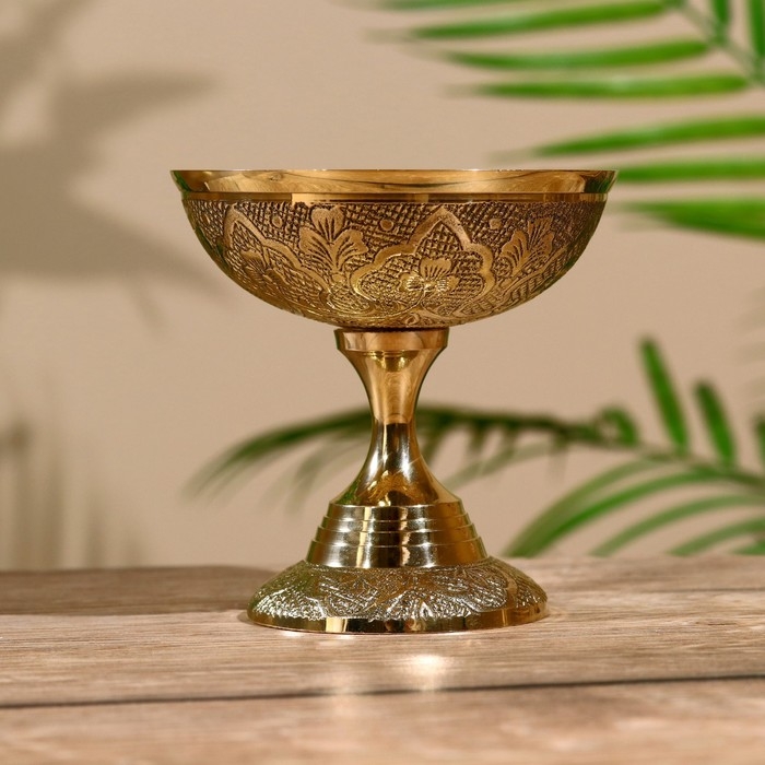 Креманка  Креманка "Айс крим" с ложечкой, латунь 9 см