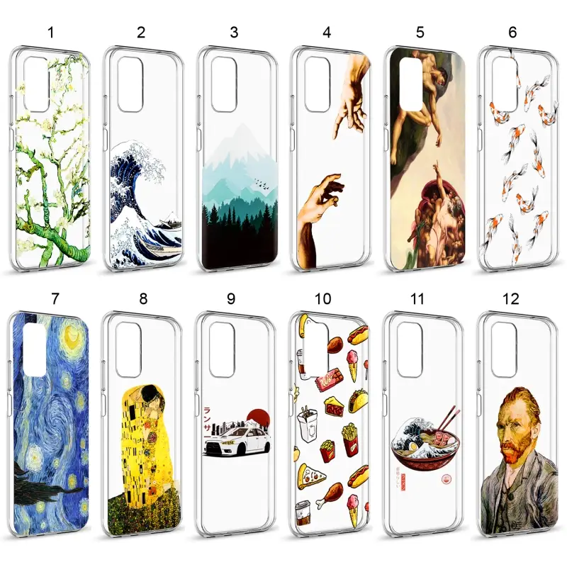 Чехол Xiaomi Poco M3 TPU 1.0mm прозрачный с принтами в ассортименте Чехол Xiaomi Poco M3 TPU 1.0mm прозрачный с принтами в ассортименте