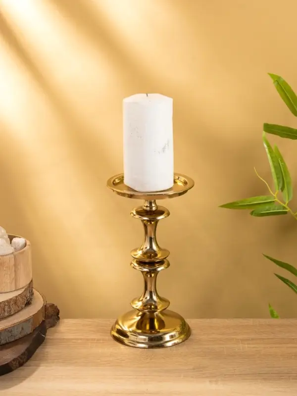 Подсвечник "Эйфория" алюминий 12х12х23 см