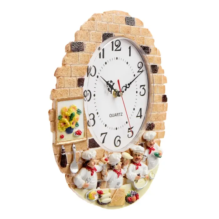 Часы настенные &laquo;Повара&raquo;, плавный ход, d=17 см, 30.5&times;30 см