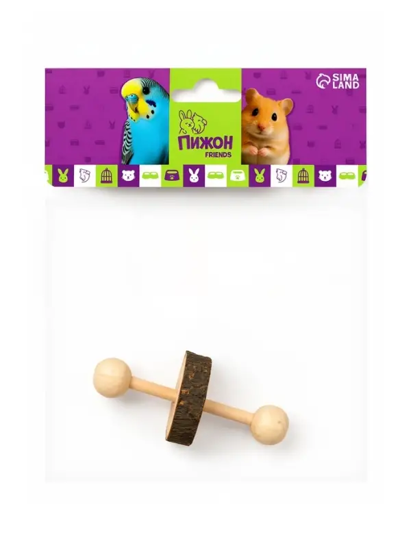 Игрушка для грызунов, погрызушка &laquo;Моноколесо&raquo;, 8&times;4.5 см, дерево