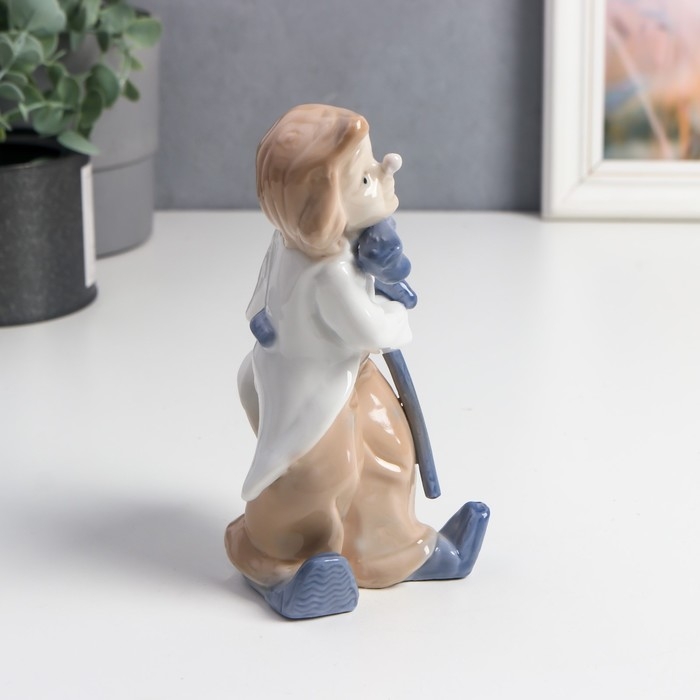 Сувенир керамика  Сувенир керамика "Клоун с тросточкой" кобальт 17х8х8,5 см