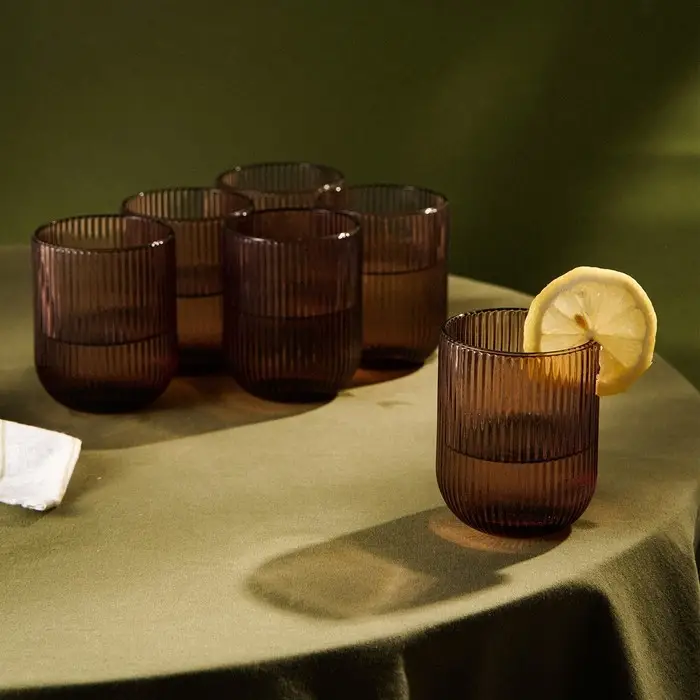 Набор стаканов SL Home &laquo;Модерн&raquo;, 260 мл, 7.5&times;9.5 см, 6 шт., стекло, розовый