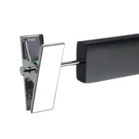 Вешалка для юбок и брюк тм VETTA, 28см, с зажимами, хром, цвет черный