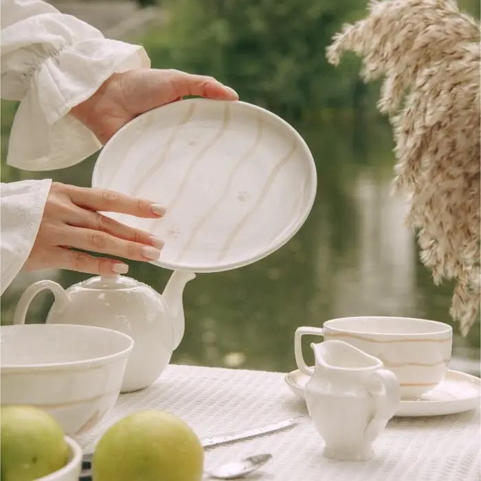 Тарелки SL Home &laquo;Гато&raquo;, d=18.5 см, набор 2 шт., фарфор, белые