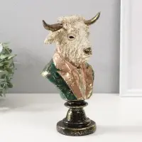 Фигурка полистоун бюст &laquo;Белый бизон в пиджаке с галстуком&raquo;, 16&times;11.5&times;25 см