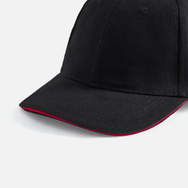 Бейсболка Buffalo, черная с красным