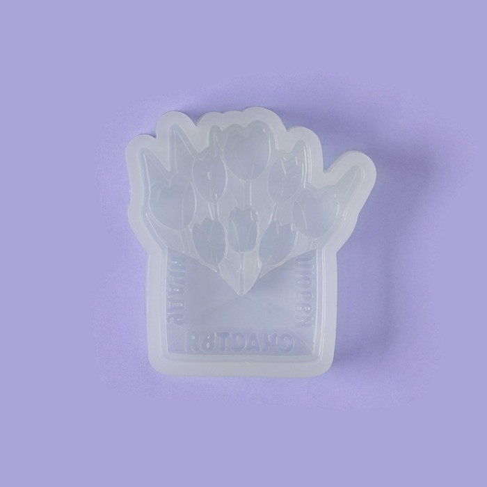 Силиконовый молд для леденцов и шоколада «Конверт с тюльпанами», 9×7,5 см, цвет прозрачный Силиконовый молд для леденцов и шоколада «Конверт с тюльпанами», 9×7,5 см, цвет прозрачный