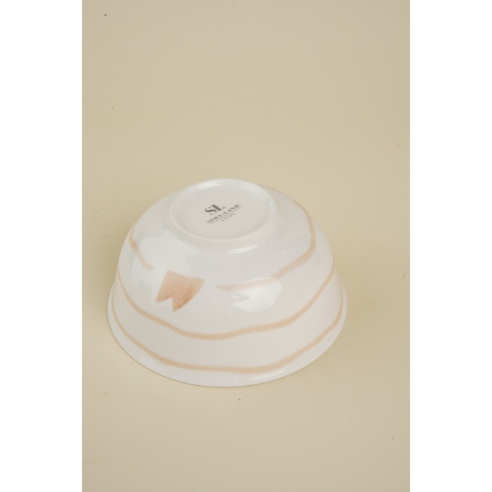 Набор салатников фарфоровых SL Home «Гатто», 700 мл, d=15 см, цвет белый