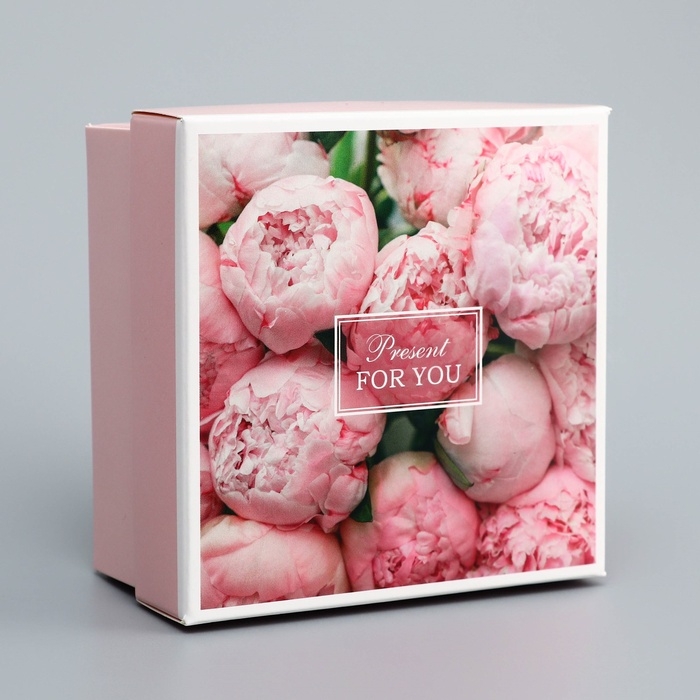 Коробка складная, крышка-дно, "Тебе", 10 х 10 х 5 см без окна