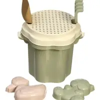 Песочный набор № 174 "Зефир", ведро-цветок 0,3 л, сито, грабли, совок, 2 формочки 01874