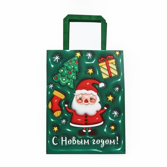 Пакет подарочный новогодний «Дед Мороз», 20 х 11 х 27.7 см, Новый год Пакет подарочный новогодний «Дед Мороз», 20 х 11 х 27.7 см, Новый год