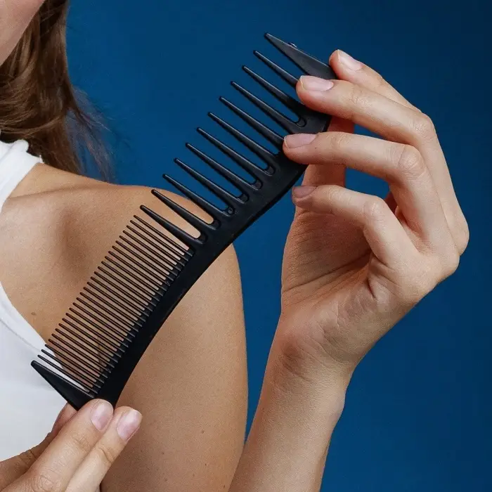 Расчёска комбинированная, 18.7 (±1) × 5 см, чёрная Расчёска комбинированная, 18.7 (±1) × 5 см, чёрная