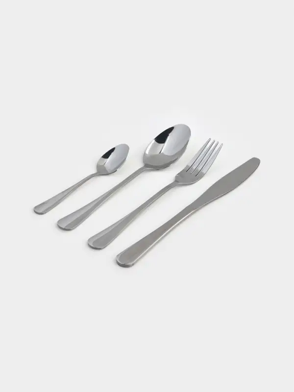 Набор столовых приборов &laquo;Водопад&raquo;, 24 предмета, на подставке, нержавеющая сталь, серебристый