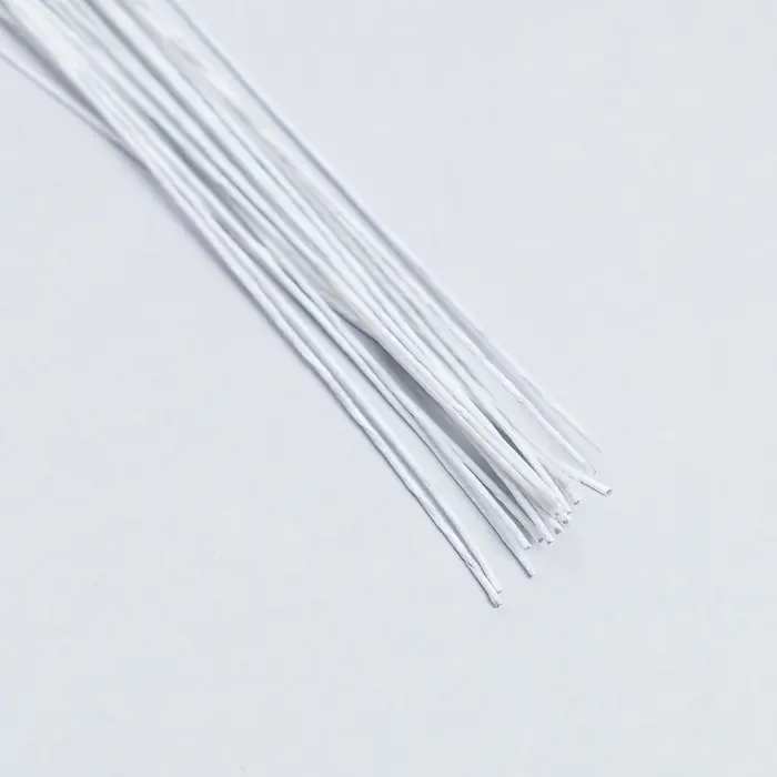 Флористическая проволока в бумажной оплётке &laquo;Белая&raquo;, длина 40 см, 0.7 мм, набор 30 шт.