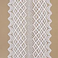 Кружево вязаное, 80 мм, 10&plusmn;1 м, белое