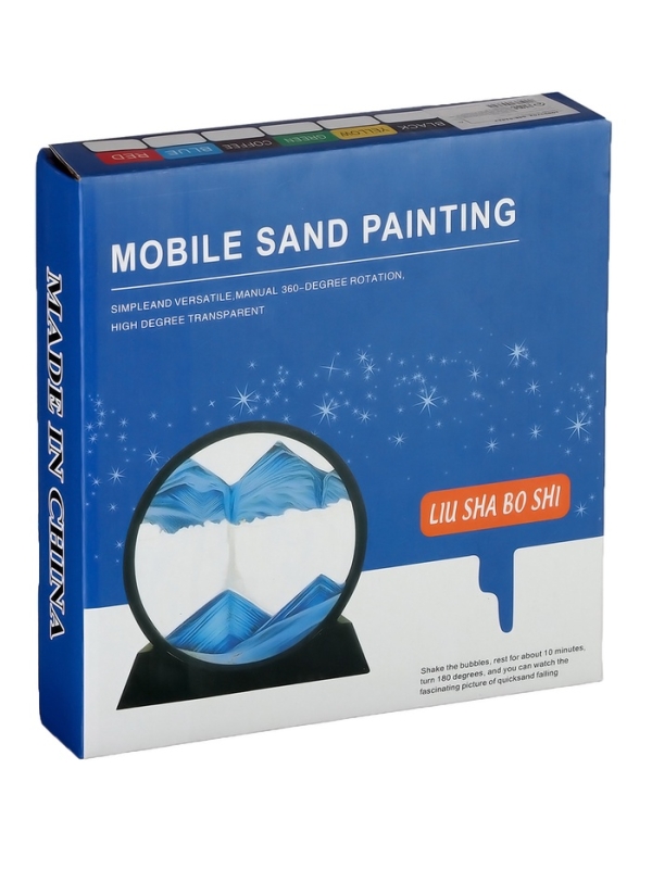 Песочные часы-картина, 18 х 19 см, антистресс, песок черный Песочные часы-картина, 18 х 19 см, антистресс, песок черный