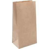 Пакет бумажный, 120х80х240 мм, 50 гр/м2, крафт, 1000шт/уп