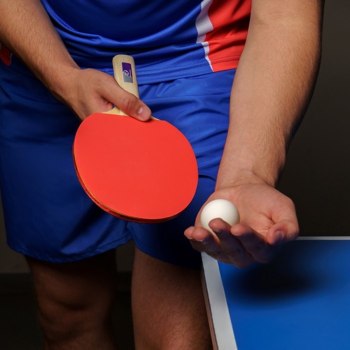 Ракетка для настольного тенниса BOSHIKA Beginner 1*, для любителей, накладка 1.5 мм, прямая ручка Ракетка для настольного тенниса BOSHIKA Beginner 1*, для любителей, накладка 1.5 мм, прямая ручка