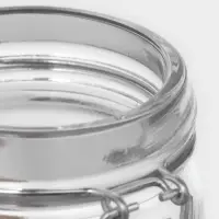 Банка для сыпучих &laquo;Эко&raquo;, 250 мл, 9&times;6.5&times;12 см, с бугельным замком, бамбуковая крышка, стекло, прозрачная