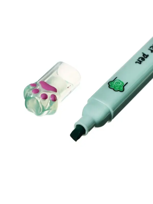 Набор маркеров-текстовыделителей &laquo;Лапки с нотами&raquo;, 6 цветов, скошенный наконечник, узел 5 мм