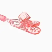 Держатель для соски - пустышки, пружинка, 2 шт., прозрачный, розовый, Крошка Я