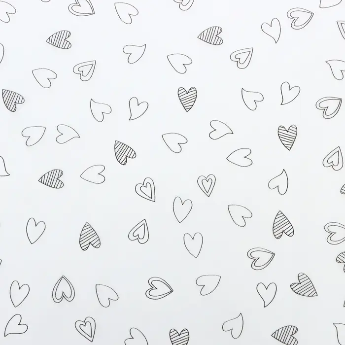 Бумага упаковочная тишью, «Сердечки», 50 см × 70 см 17 грамм, белая Бумага упаковочная тишью, «Сердечки», 50 см × 70 см 17 грамм, белая