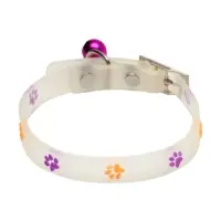 Ошейник, светящийся в темноте, "Яркие следы" (люминесцентный), 30 х 1 см, фиолетово-жёлтый Ошейник, светящийся в темноте, "Яркие следы" (люминесцентный), 30 х 1 см, фиолетово-жёлтый