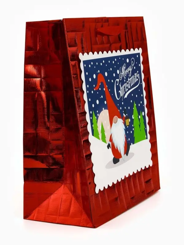 Набор подарочных пакетов 2 шт., металлизированные &laquo;Новый год&raquo;, 25&times;30.5&times;12.5 см