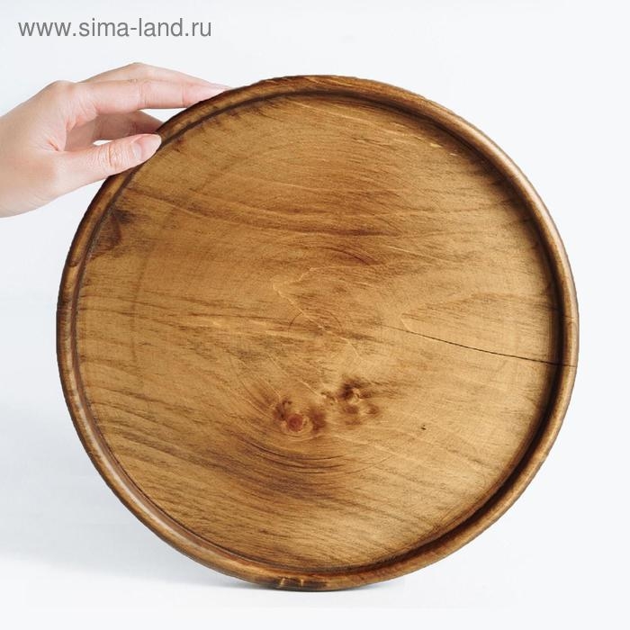 Поднос из натурального кедра Magistro, 35×2,8 см, цвет шоколадный Поднос из натурального кедра Magistro, 35×2,8 см, цвет шоколадный