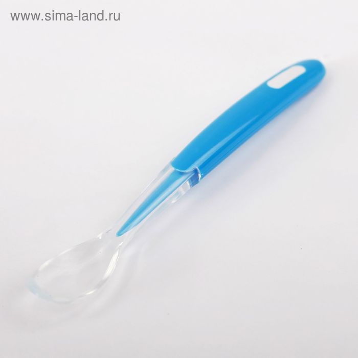 Ложка детская для кормления силиконовая, от 5 мес., цвет синий Ложка детская для кормления силиконовая, от 5 мес., цвет синий