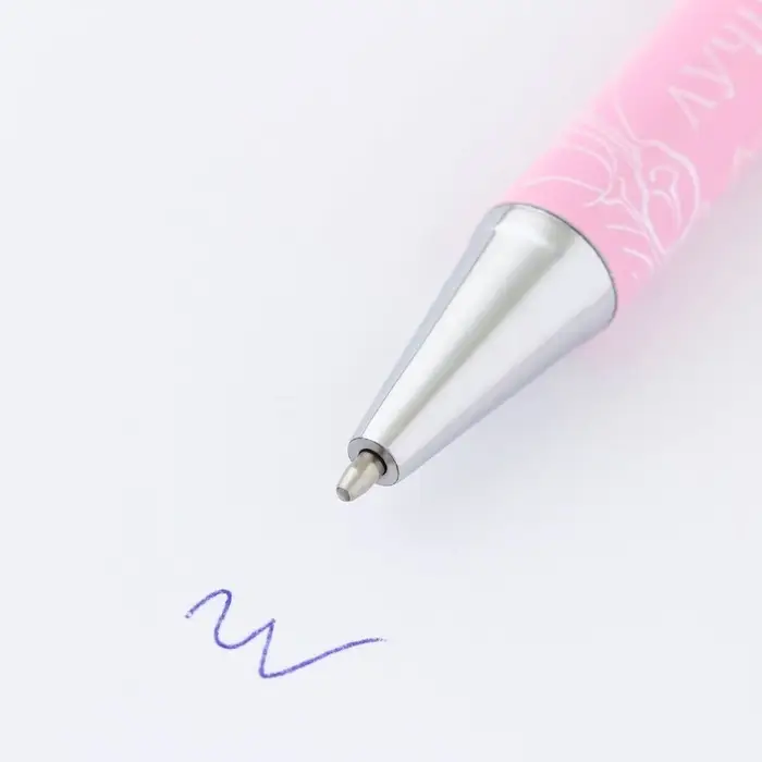 Ручка шариковая, синяя паста, 1.0 мм, на открытке металл, 1 мм &laquo;С 8 марта&raquo;