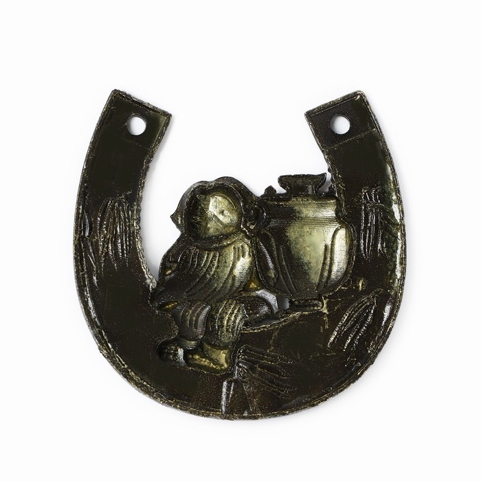 Подкова домовой с самоваром Подкова домовой с самоваром "Мир вашему дому", 7 х 7 см