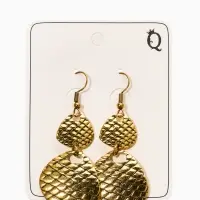 Серьги метал "Аутентичность" диски, чешуя, цвет чернёное золото Серьги метал "Аутентичность" диски, чешуя, цвет чернёное золото