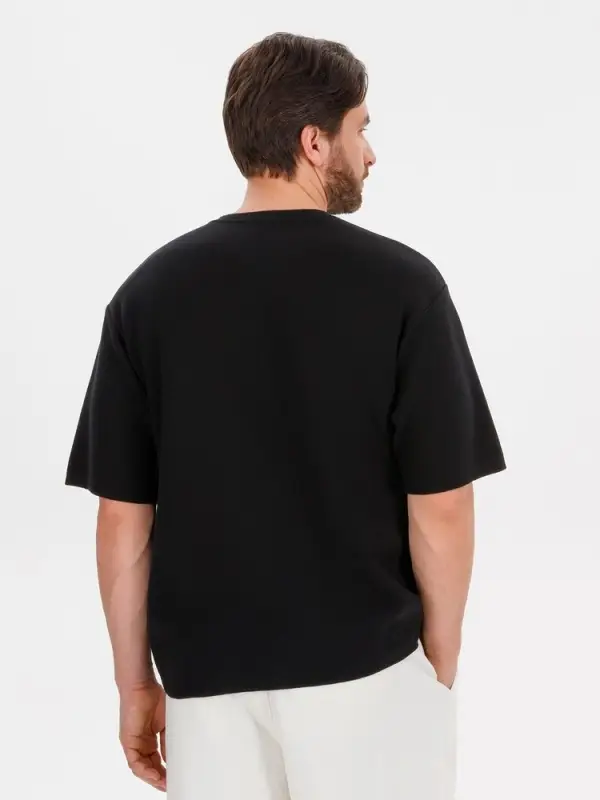 Джемпер с коротким рукавом Siluetti Volumica, черный, размер XS/S Джемпер с коротким рукавом Siluetti Volumica, черный, размер XS/S