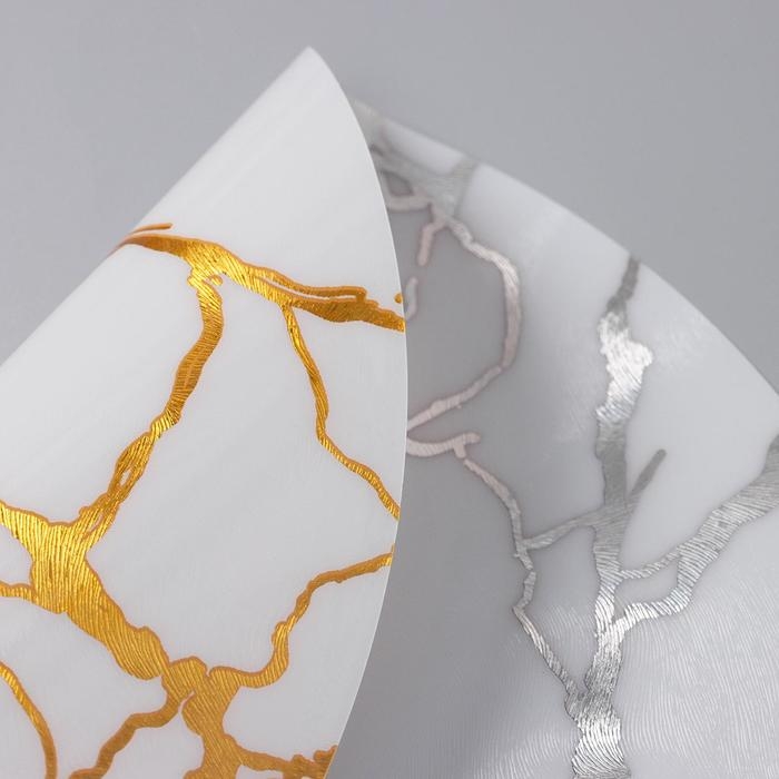 Салфетка сервировочная на стол «Мрамор», d=38 см, цвет белый