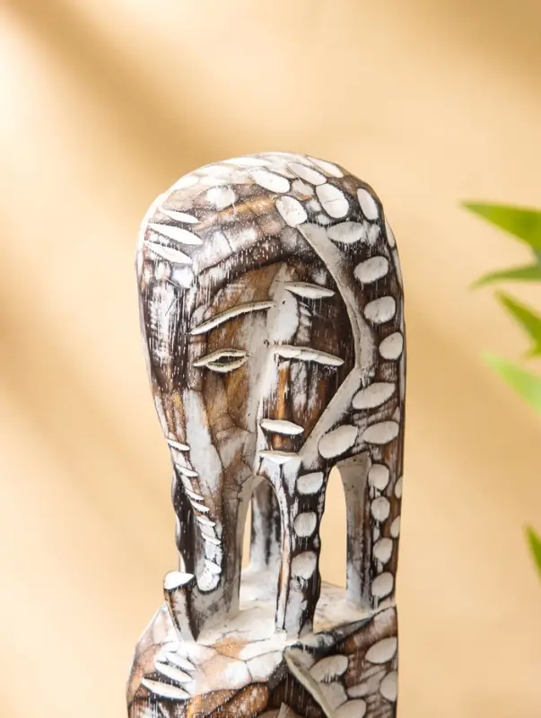 Сувенир "Статуя Слонов" дерево 12х12х38 см